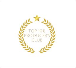 Gold wreath with "Top 10% Producers Club.